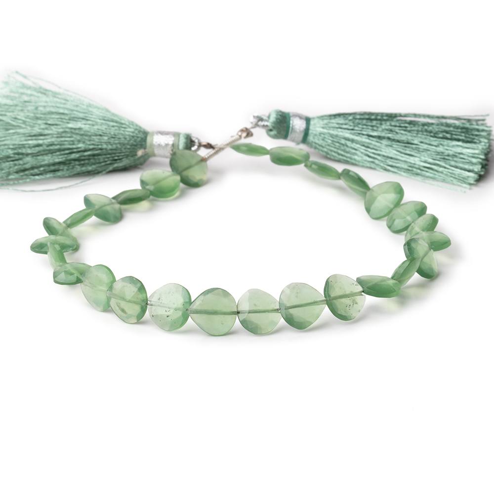 6-7mm Serpentine Straight Drilled Faceted Hearts 8 inch 26 Beads (ONLINE ORDER ONLY)