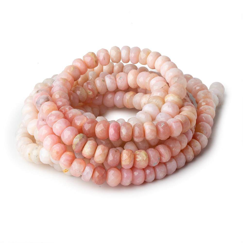6-7mm Shaded Pink Peruvian Opal Faceted Rondelle Beads 18 inch 106 pieces (ONLINE ORDER ONLY)