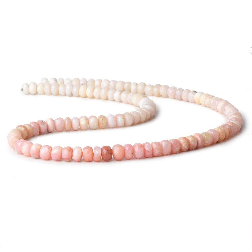 6-7mm Shaded Pink Peruvian Opal Faceted Rondelle Beads 18 inch 106 pieces (ONLINE ORDER ONLY)