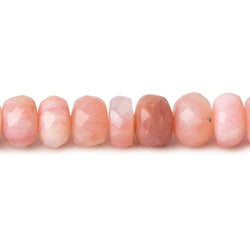 6-7mm Shaded Pink Peruvian Opal Faceted Rondelle Beads 18 inch 106 pieces (ONLINE ORDER ONLY)