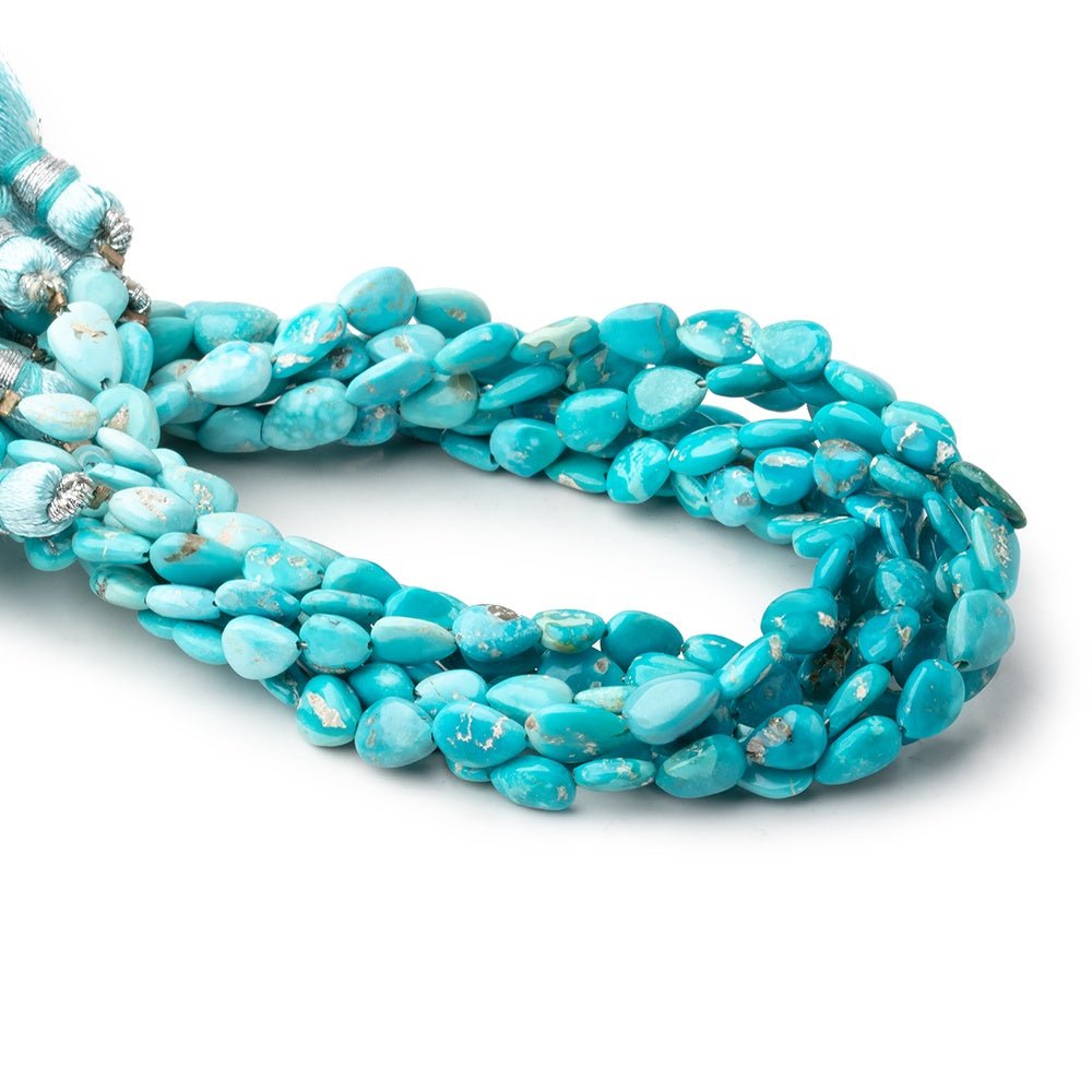 6-7mm Sleeping Beauty Turquoise Plain Pear Beads 7.75 inch 24 pieces (ONLINE ORDER ONLY)