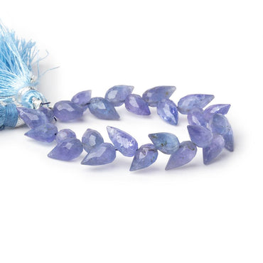 6-7mm Tanzanite Shoulder Drill Faceted Tear Drop 3.75 inch 20 Beads AA (ONLINE ORDER ONLY)