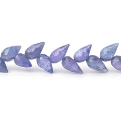 6-7mm Tanzanite Shoulder Drill Faceted Tear Drop 3.75 inch 20 Beads AA (ONLINE ORDER ONLY)