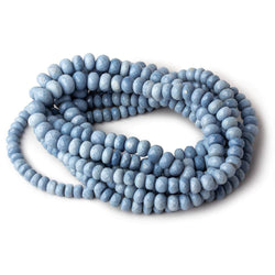 6-8.5mm Owyhee Denim Blue Opal Faceted Rondelle Beads 16 inch 95 beads (ONLINE ORDER ONLY)