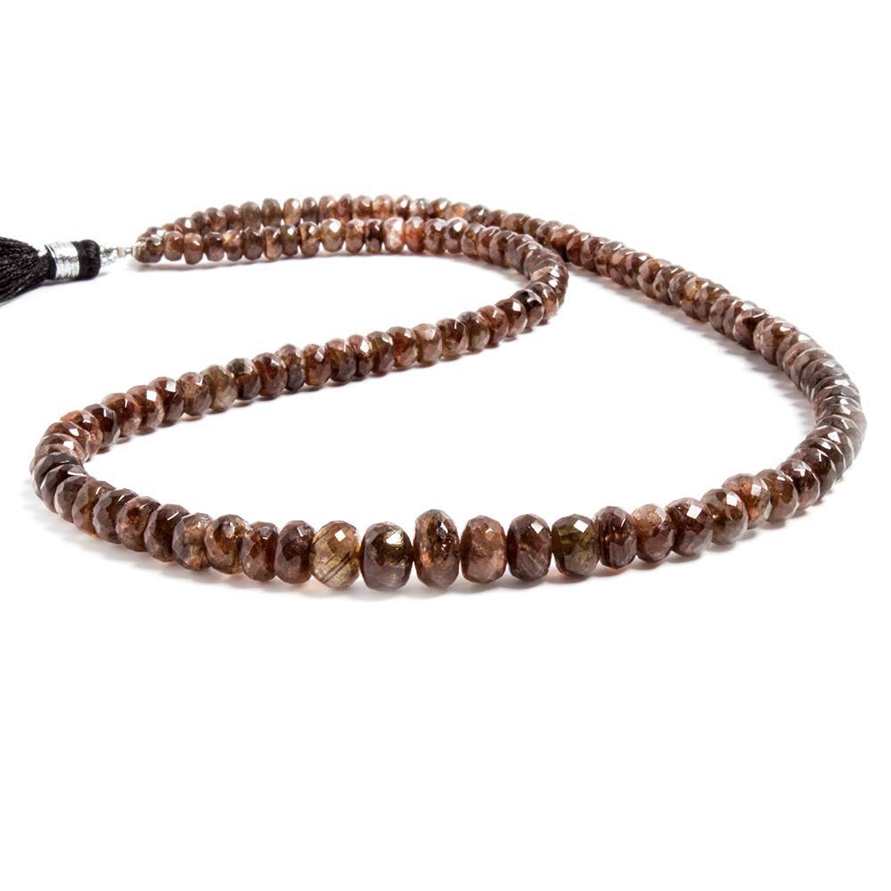 6-8mm Andalusite faceted rondelle beads 16 inches 97 pieces (ONLINE ORDER ONLY)