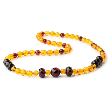 6-8mm Baltic Amber Mixed Shape Necklace 17.5 inch 63 Beads (ONLINE ORDER ONLY)