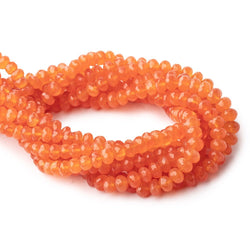 6-8mm Carnelian Faceted Rondelle Beads 16 inch 78 pieces (ONLINE ORDER ONLY)