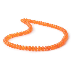 6-8mm Carnelian Faceted Rondelle Beads 16 inch 78 pieces (ONLINE ORDER ONLY)