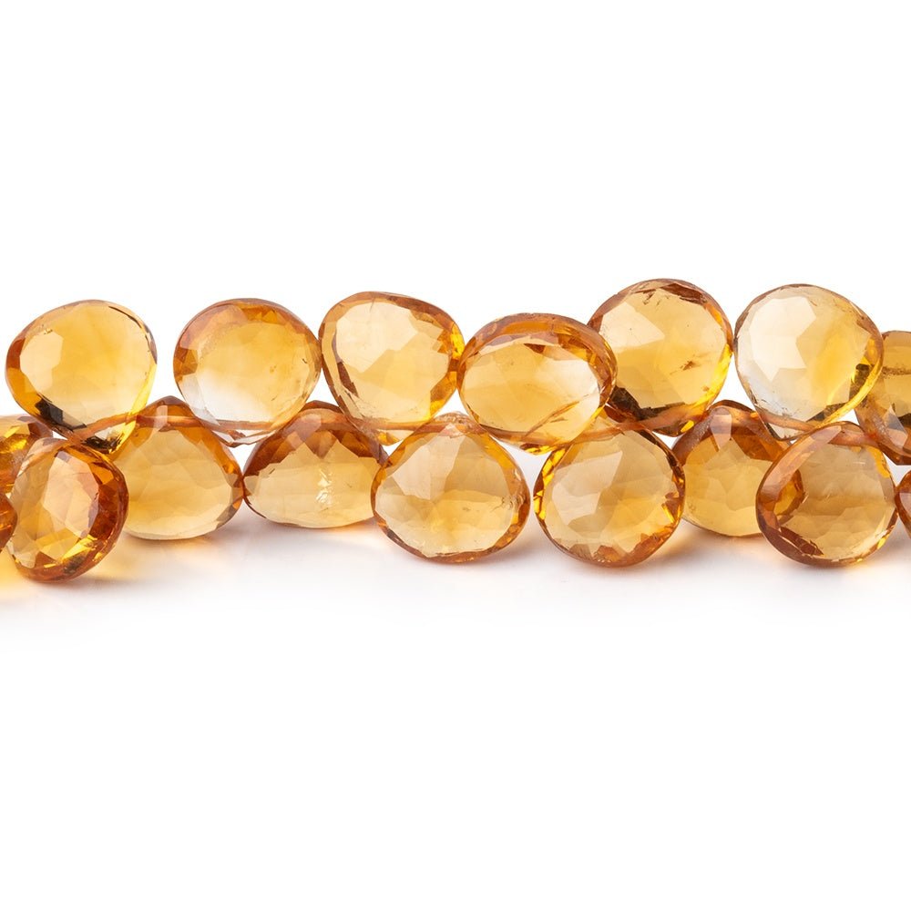 6-8mm Citrine Faceted Heart Beads 8 inch 53 pieces (ONLINE ORDER ONLY)
