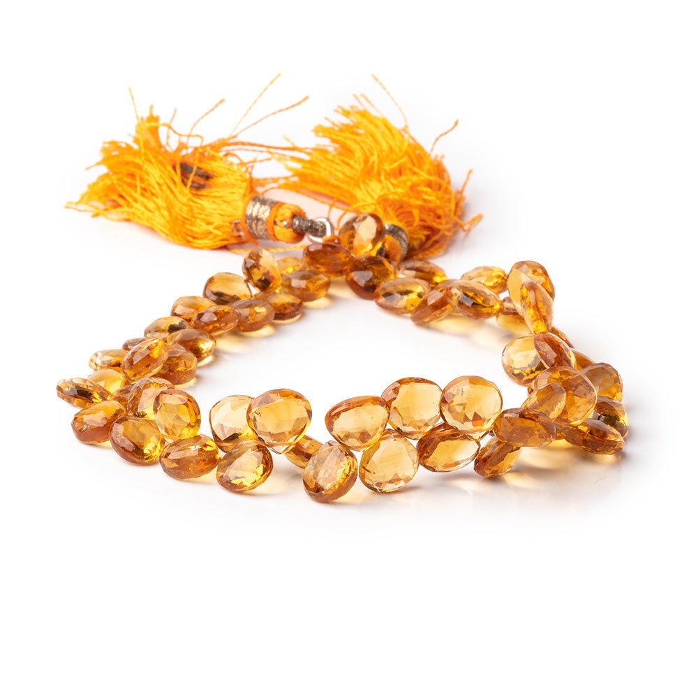 6-8mm Citrine Faceted Heart Beads 8 inch 53 pieces (ONLINE ORDER ONLY)
