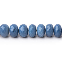 6-8mm Dark Owyhee Blue Opal Faceted Rondelle Beads 16 inch 80 pieces (ONLINE ORDER ONLY)