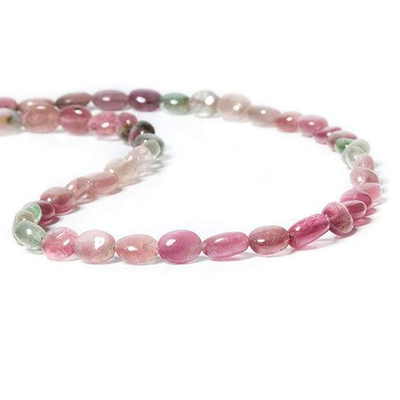 6-8mm Multi Color Afghani Tourmaline Beads Plain Oval Nuggets (ONLINE ORDER ONLY)