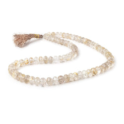 6-8mm Rutilated Quartz Faceted Rondelle Beads 16 inch 83 pieces (ONLINE ORDER ONLY)