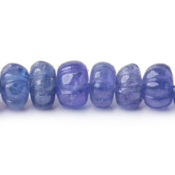 6-8mm Tanzanite Carved Melon Beads 16 inch 77 pieces AA (ONLINE ORDER ONLY)