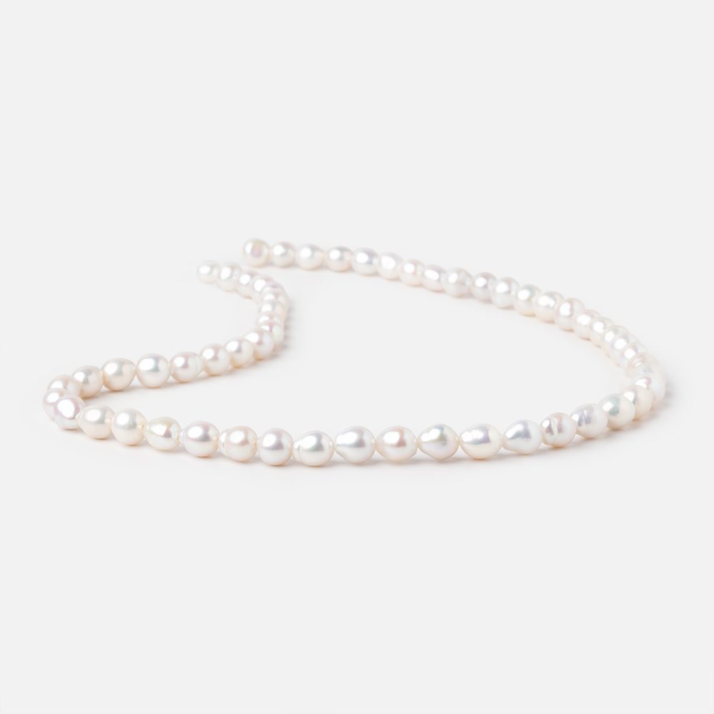 6-8mm White Petite Ultra Baroque Freshwater Pearls 16 inch 54 Beads (ONLINE ORDER ONLY)