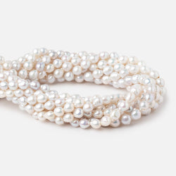 6-8mm White Petite Ultra Baroque Freshwater Pearls 16 inch 54 Beads (ONLINE ORDER ONLY)