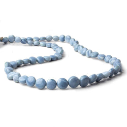 6-9.5mm Owyhee Blue Opal plain coin beads 18 inch 62 pieces (ONLINE ORDER ONLY)
