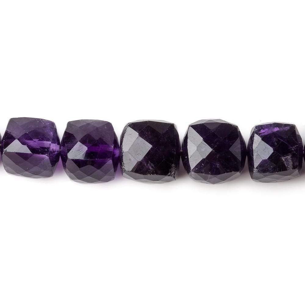 6-9mm African Amethyst faceted cube beads 8 inch 26 beads A (ONLINE ORDER ONLY)