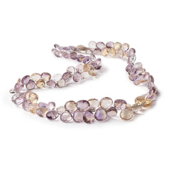 8-10mm Ametrine Faceted Heart beads 15.5 inch 46 pieces (ONLINE ORDER ONLY)
