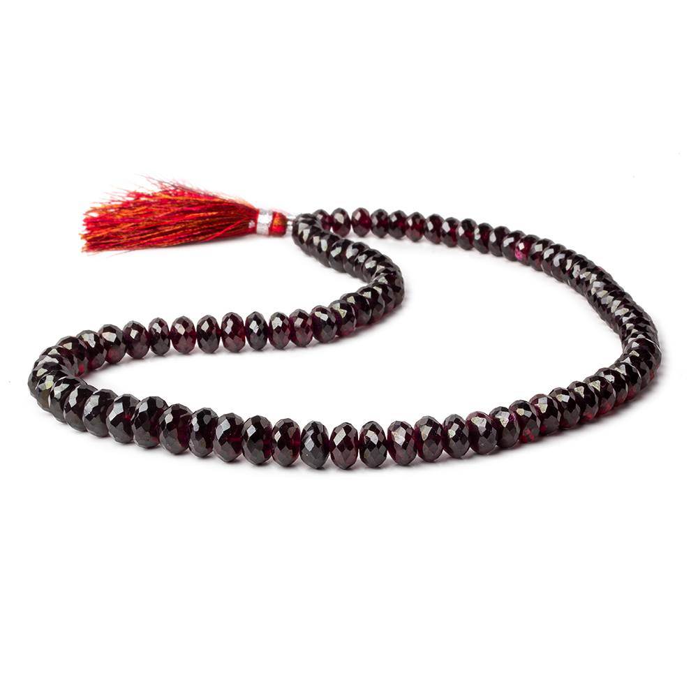 6-9mm Garnet Faceted Rondelle Beads 16 inch 89 pieces (ONLINE ORDER ONLY)
