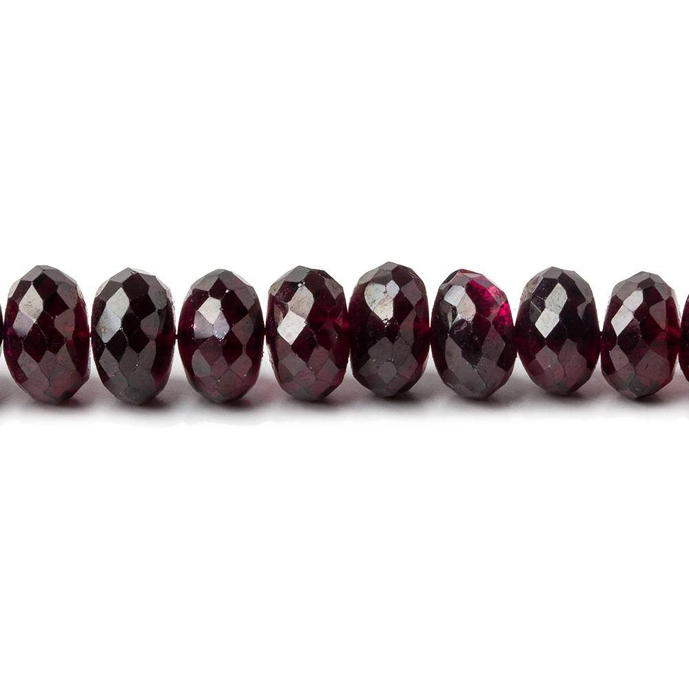6-9mm Garnet Faceted Rondelle Beads 16 inch 89 pieces (ONLINE ORDER ONLY)