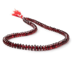 6-9mm Mozambique Garnet German Faceted Rondelles 16 inch 106 Beads (ONLINE ORDER ONLY)