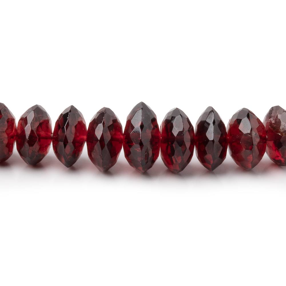 6-9mm Mozambique Garnet German Faceted Rondelles 16 inch 106 Beads (ONLINE ORDER ONLY)