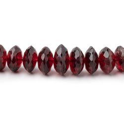 6-9mm Mozambique Garnet German Faceted Rondelles 16 inch 106 Beads (ONLINE ORDER ONLY)
