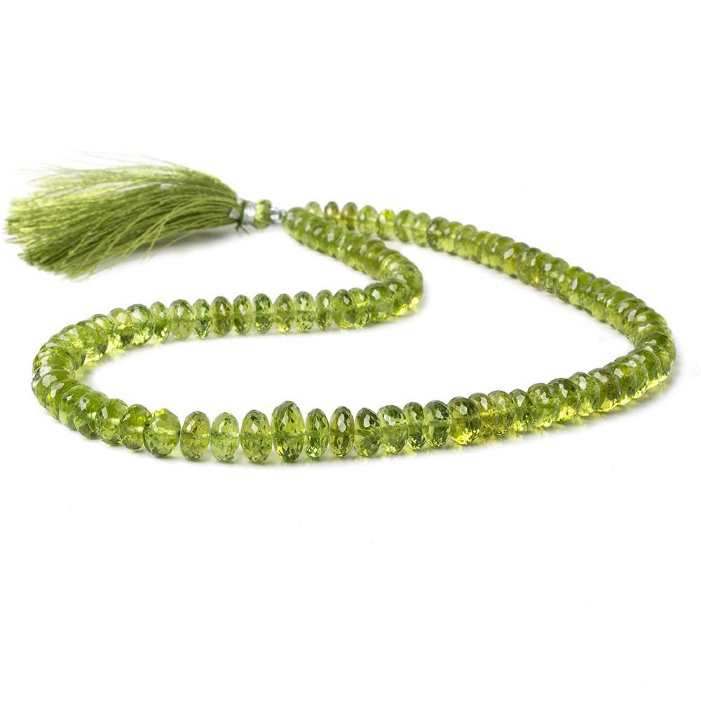 6-7mm Peridot Faceted Rondelle Beads 15 inch 96 pieces AAA Grade (ONLINE ORDER ONLY)
