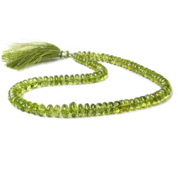 6-7mm Peridot Faceted Rondelle Beads 15 inch 96 pieces AAA Grade (ONLINE ORDER ONLY)