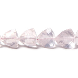 6-9mm Rose Quartz Straight Drilled Trillion Beads 15 inch 56 pieces (ONLINE ORDER ONLY)