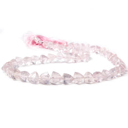 6-9mm Rose Quartz Straight Drilled Trillion Beads 15 inch 56 pieces (ONLINE ORDER ONLY)