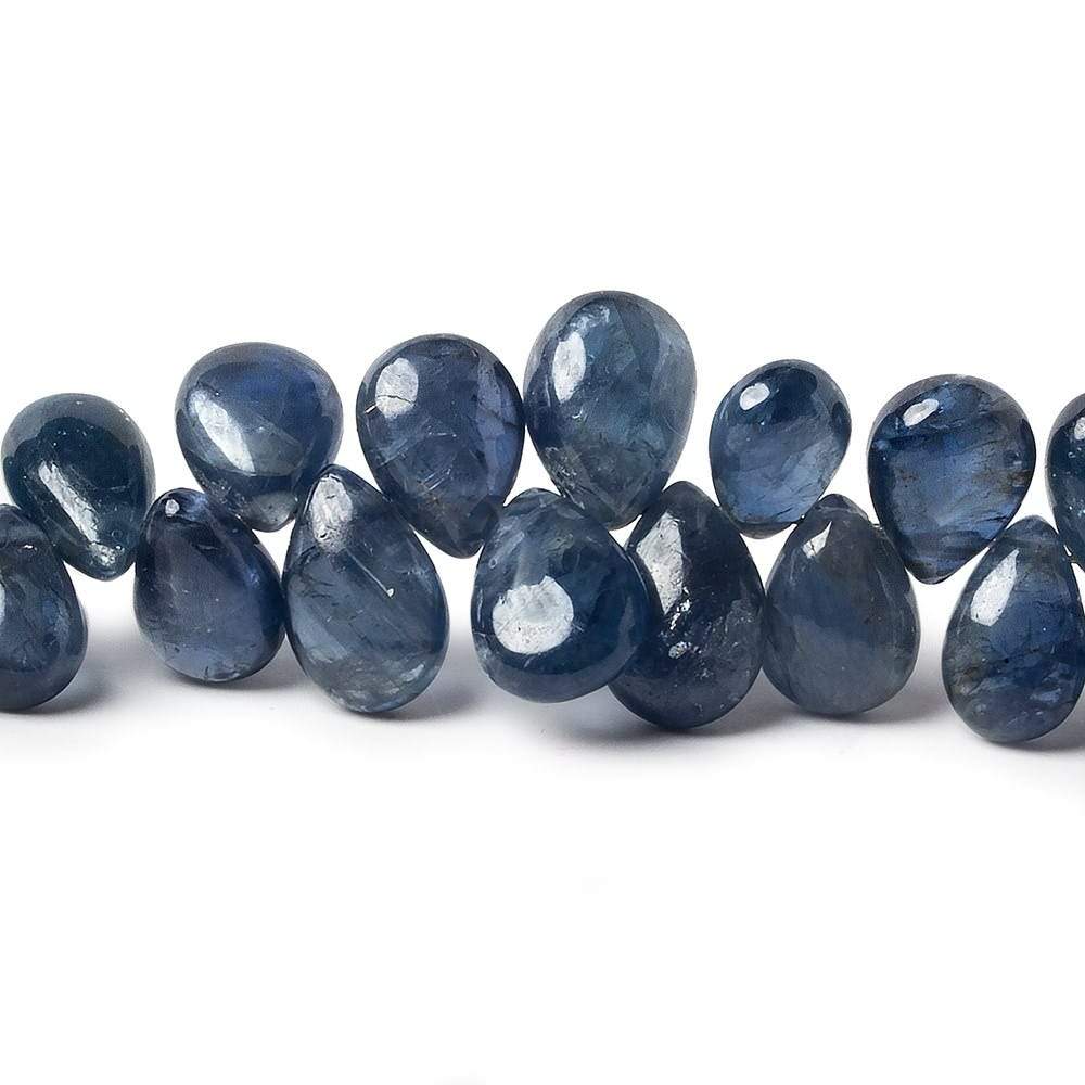 6-9mm Sapphire Plain Pear Beads 8 inch 65 pieces (ONLINE ORDER ONLY)