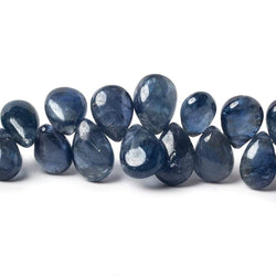 6-9mm Sapphire Plain Pear Beads 8 inch 65 pieces (ONLINE ORDER ONLY)