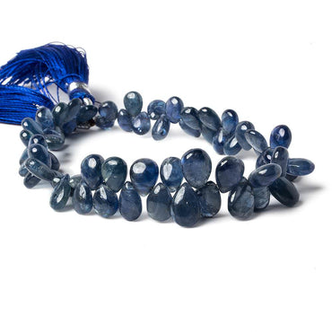 6-9mm Sapphire Plain Pear Beads 8 inch 65 pieces (ONLINE ORDER ONLY)