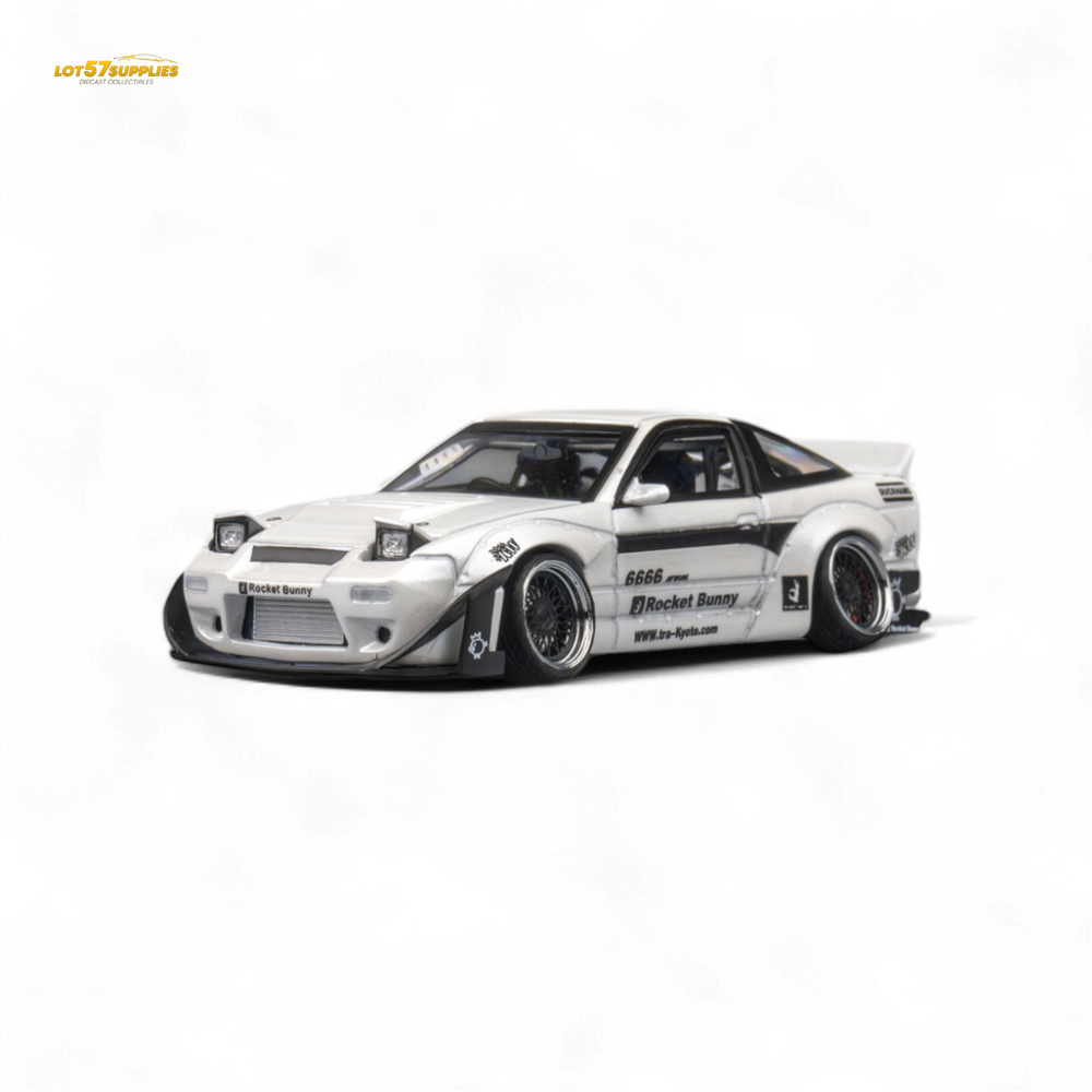 MicroTurbo Custom 180SX - Pandem Rocket Bunny White 1:64 (ONLINE ORDER ONLY)