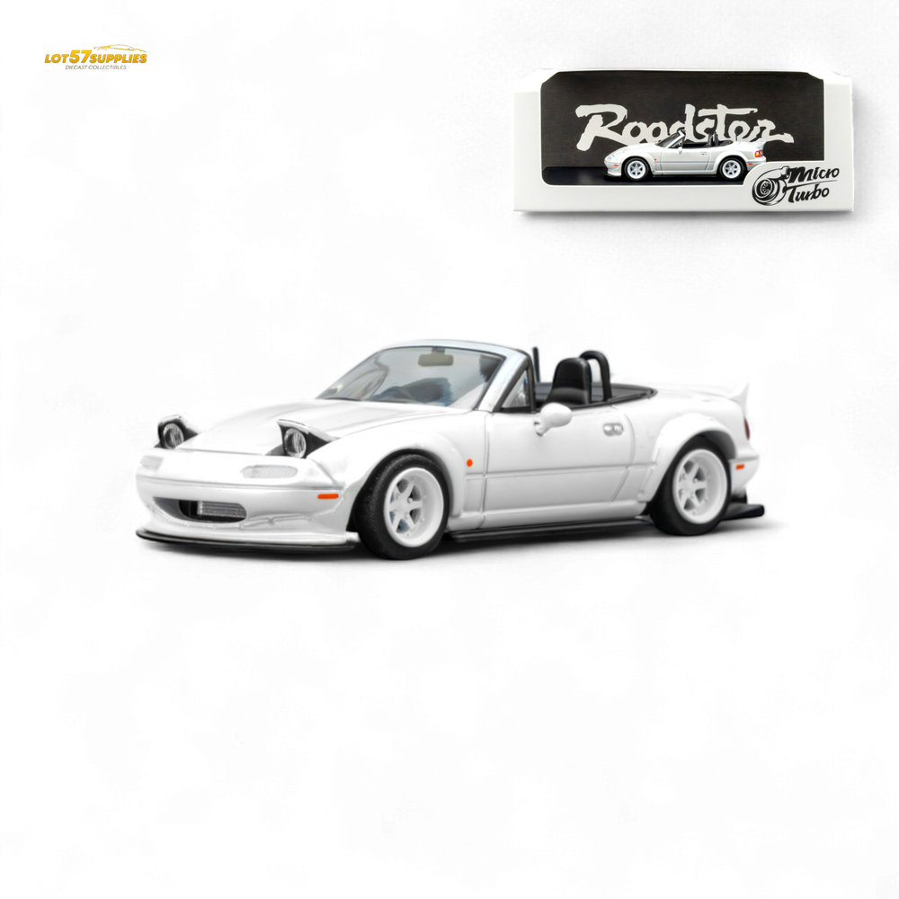 (Pre-Order) Microturbo Custom MX5 Rocket Bunny - Metallic White 1:64 (ONLINE ORDER ONLY)