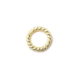 6 mm Twisted Vermeil Jumpring 25 rings per bag (ONLINE ORDER ONLY)