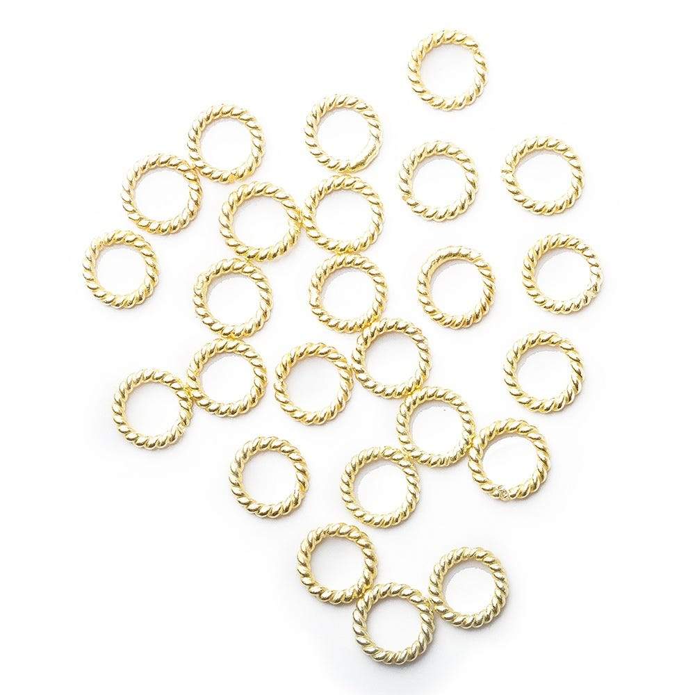 6 mm Twisted Vermeil Jumpring 25 rings per bag (ONLINE ORDER ONLY)