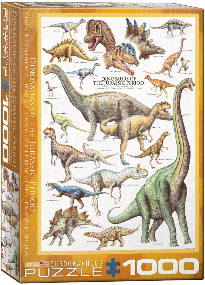 Puzzle: Natural History Charts - Dinosaurs of the Jurassic Period (ONLINE ORDER ONLY)