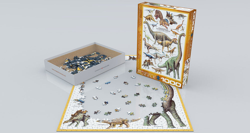 Puzzle: Natural History Charts - Dinosaurs of the Jurassic Period (ONLINE ORDER ONLY)