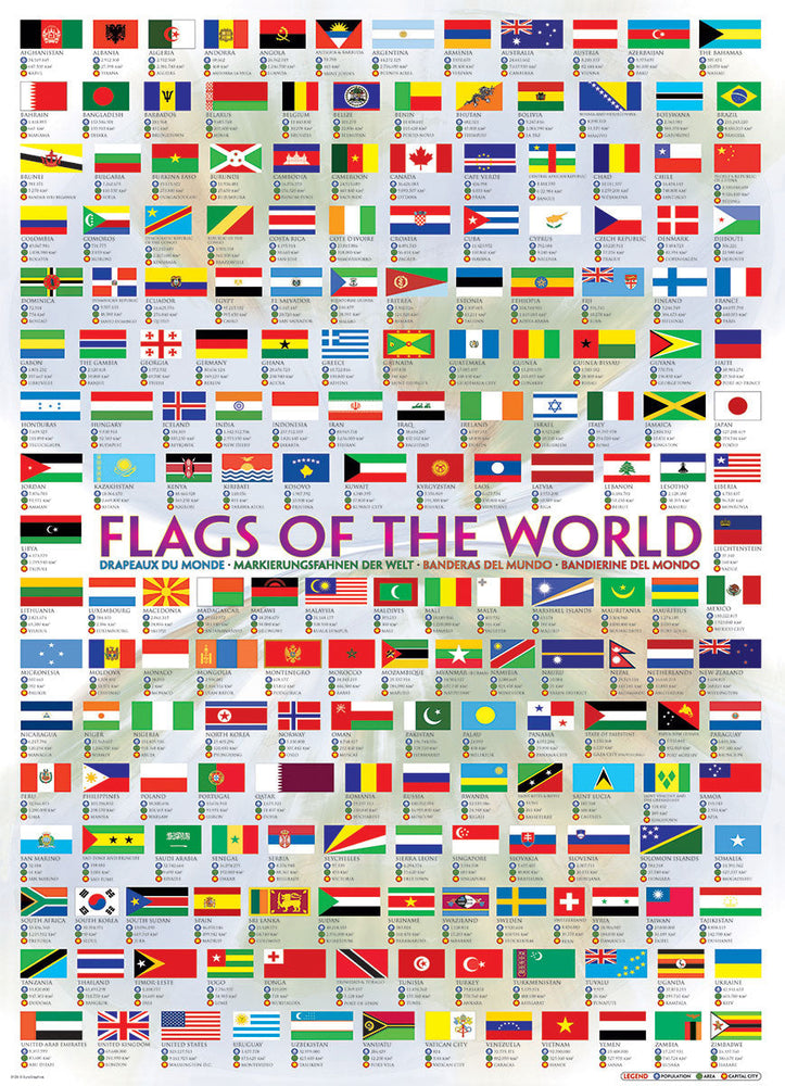 Puzzle: Maps & Flags - Flags of the World (ONLINE ORDER ONLY)