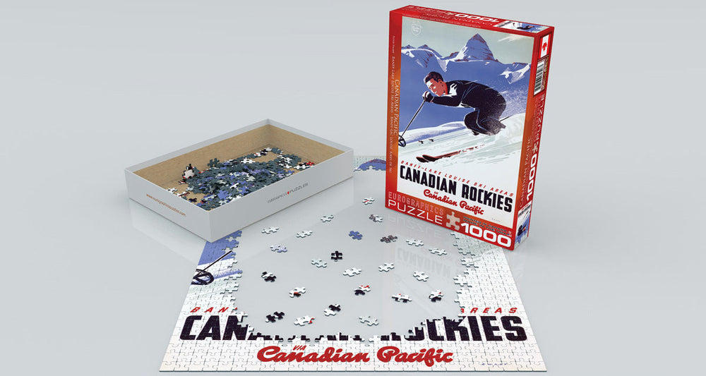 Puzzle: Canadian Vintage Art - Banff Lake Louise Ski Areas (ONLINE ORDER ONLY)