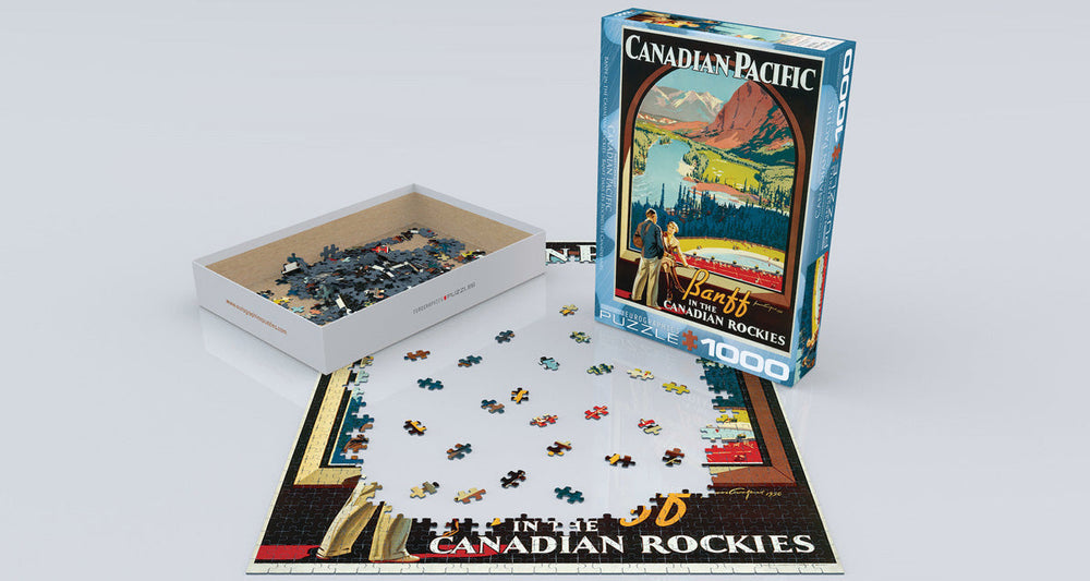 Puzzle: Canadian Vintage Art - Banff in the Canadian Rockies (ONLINE ORDER ONLY)