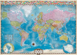 Puzzle: Maps & Flags - Map of the World (ONLINE ORDER ONLY)
