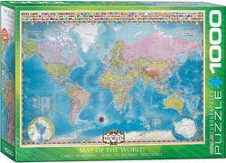 Puzzle: Maps & Flags - Map of the World (ONLINE ORDER ONLY)