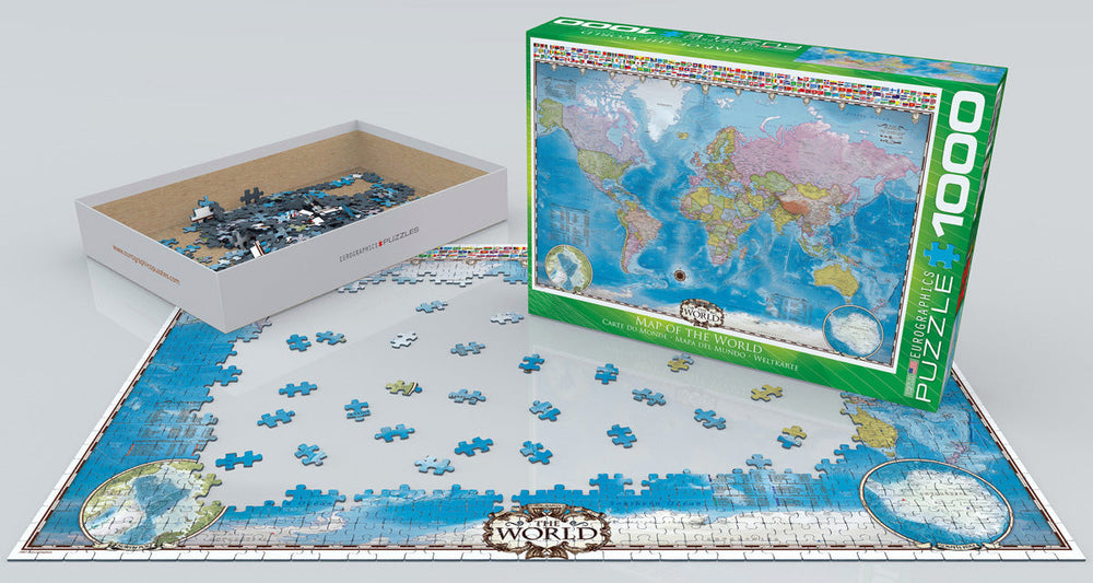 Puzzle: Maps & Flags - Map of the World (ONLINE ORDER ONLY)