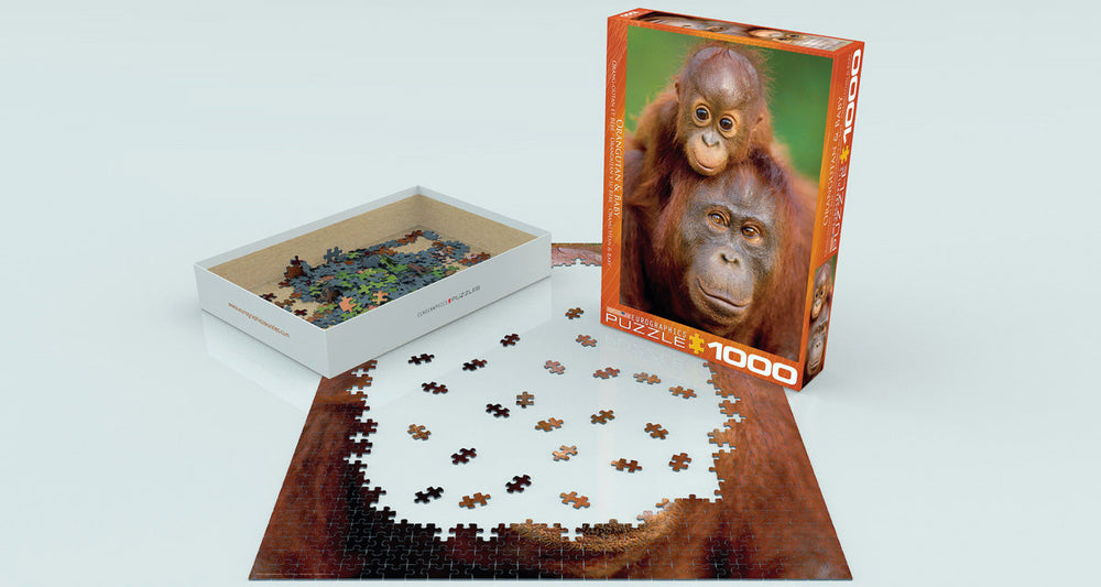 Puzzle: Animal Life Photography - Orangutan & Baby (ONLINE ORDER ONLY)
