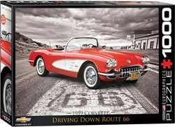 Puzzle: American Car Classics - 1959 Corvette Driving Down Route 66 (ONLINE ORDER ONLY)