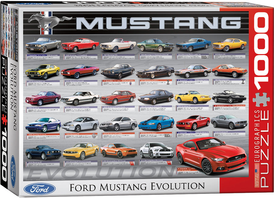 Puzzle: Automotive Evolution Charts - Ford Mustang Evolution (ONLINE ORDER ONLY)